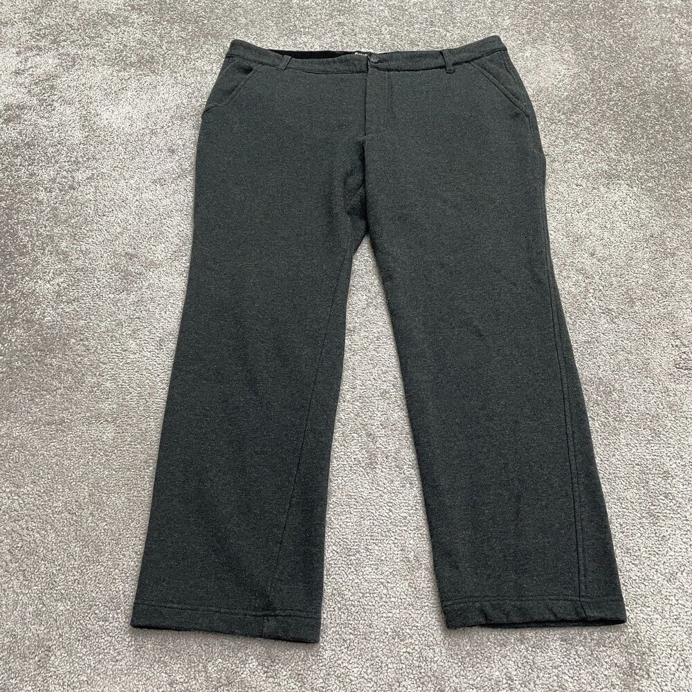 Betabrand Casual Dress Pants Mens 38 Dark Gray Soft knit Stretch Straight 38x28